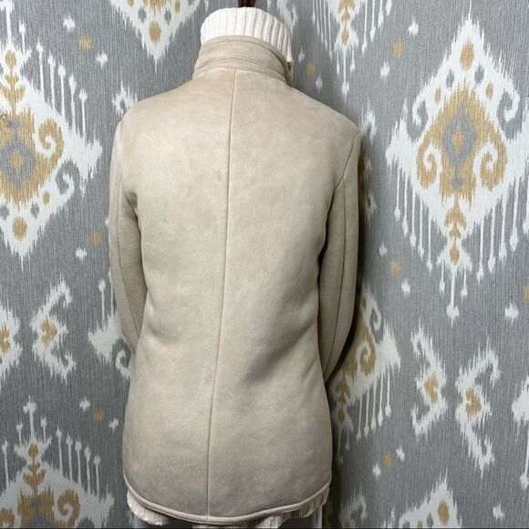 Ralph Lauren Fawn Lamb Shearling & Tortoise Shell Military Inspired Jacket - Picture 9 of 16